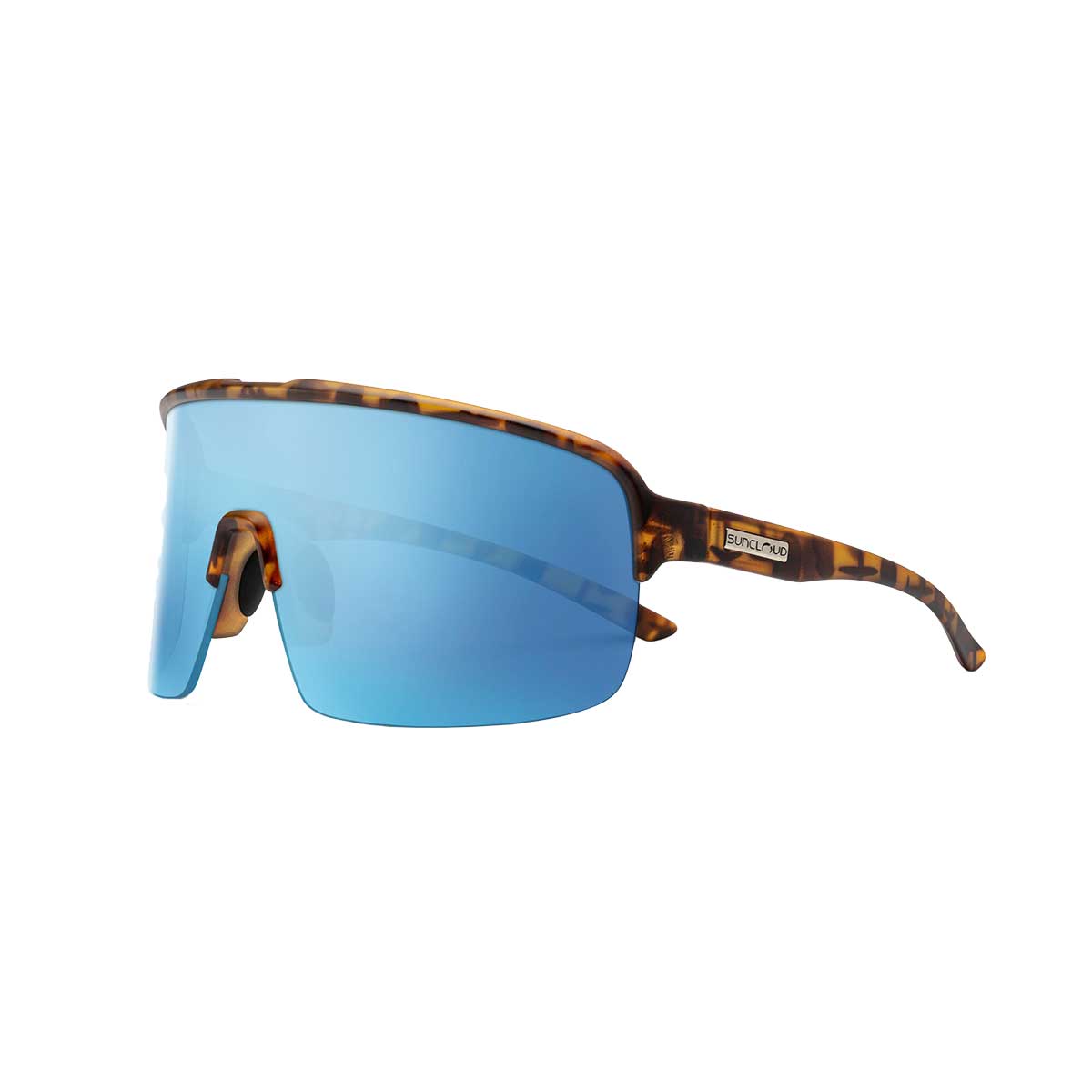 Suncloud Amplify Sunglasses Polarized in Matte Tortoise with Aqua Mirror